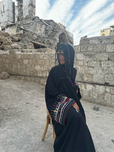 طرحة تطريز القـط العسيري