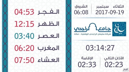 جهاز الساعة التلفزيونية من شركة الاوائل مع تصميم م...