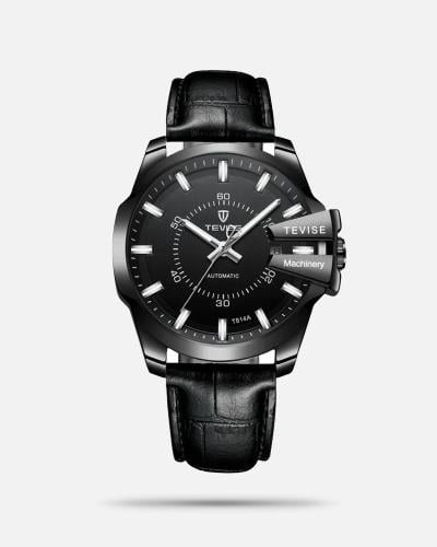 ساعة ميكانيكية للرجال لون أسود