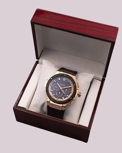 ساعة ميكانيكية للرجال لون برونزي