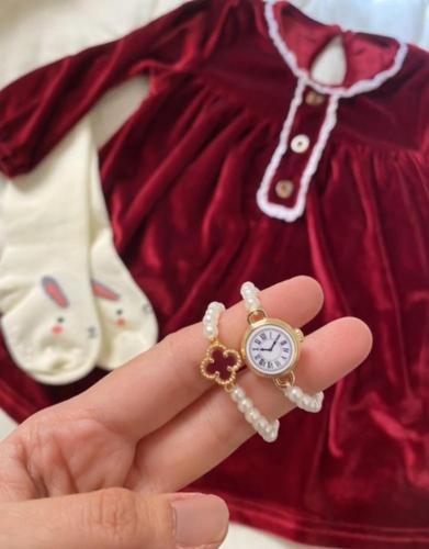 ساعة اطفال بناتي مع اسوارة