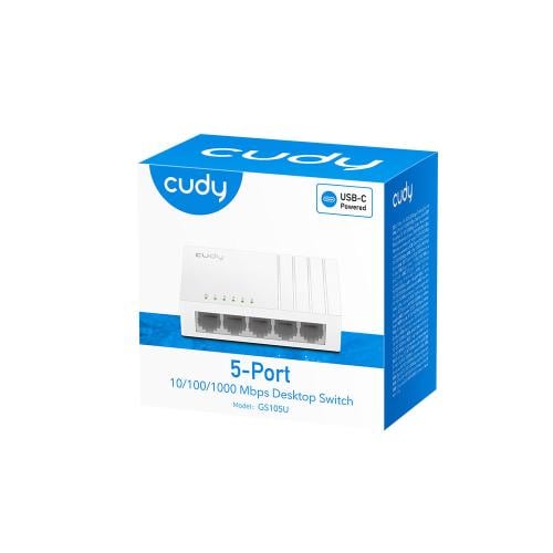 سويتش شبكة كودي GS105U بسعة 5 منافذ جيجابت مع USB-...