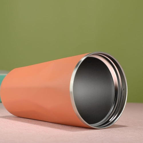 كوب ستانلس ستيل مع ماصة | 600 مل بخاصية | الفاكيوم...