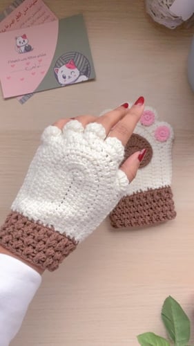 قفازات كف القطة