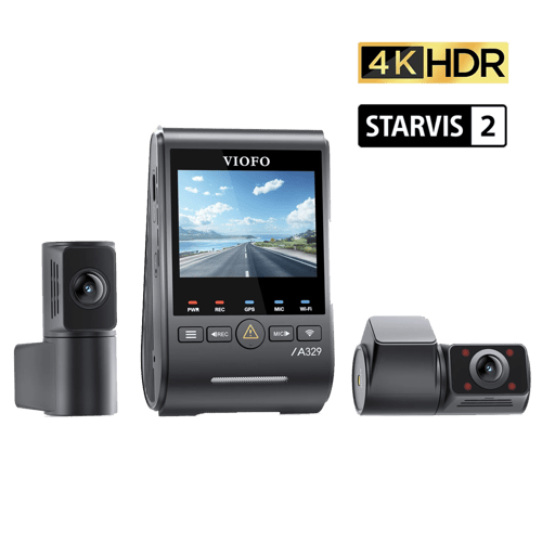 داش كام فيوفو أمامي خلفي وداخلي - VIOFO A329S 3CH