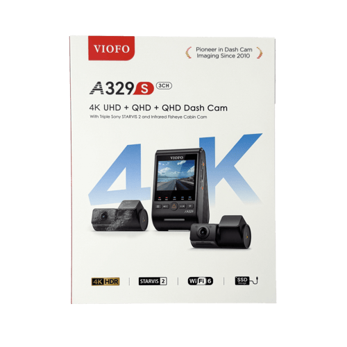 داش كام فيوفو أمامي خلفي وداخلي - VIOFO A329S 3CH
