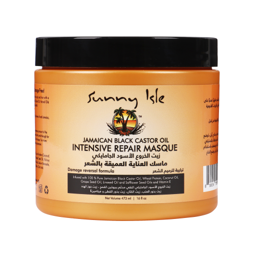 ماسك العناية العميقة بالشعر بزيت الخروع الأسود الج...