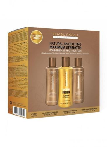مجموعة برازيل كاكاو بروتين لمعالجة الشعر 3×110 مل