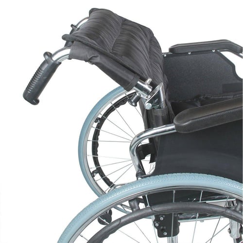 كرسي متحرك عريض دبل اكس مبطن مع رافع رجل