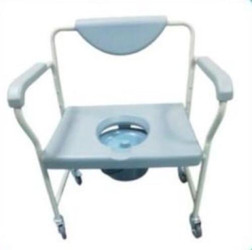 كرسي حمام بكفرات لكبار السن مع قاعدة عريضة ومسند ل...