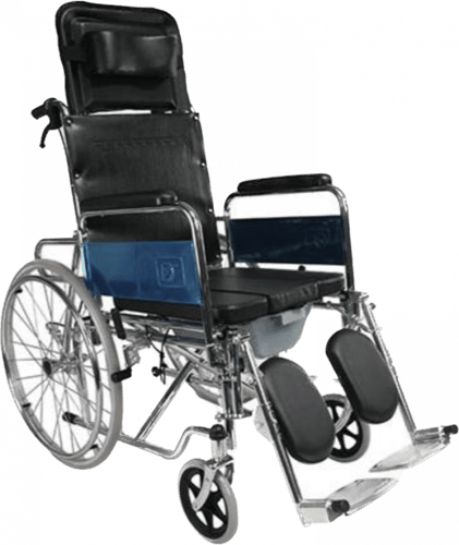 كرسي حمام متحرك ظهر طويل رافع ارجل DY02608 – GC