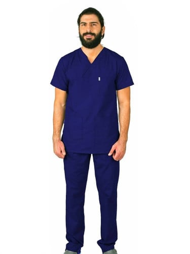 طقم سكراب طبي لون ازرق غامق