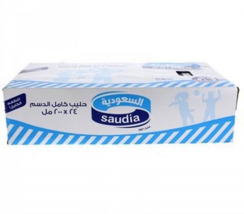 حليب السعودية كامل الدسم 200مل شد 24