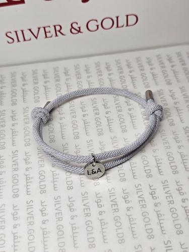 اسوارة الخيط بالدائرة ( رصاصي )