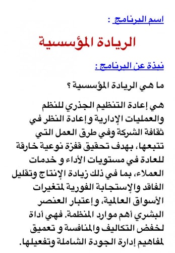 الريادة المؤسسية