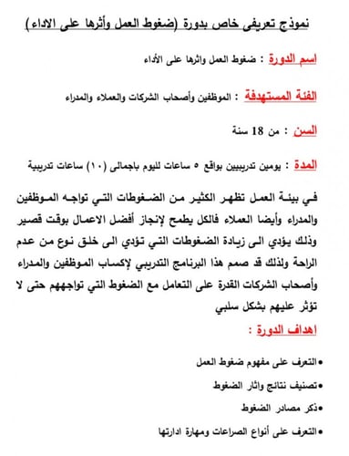 حقيبة ضغوط العمل وأثرها على الاداء