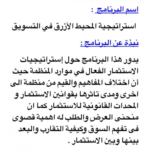 استراتيجية المحيط الأزرق في التسويق