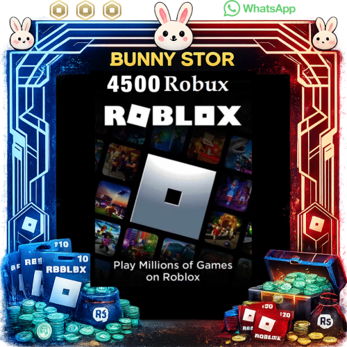 شحن روبلوكس 4500 Robux | شحن فوري للعبة Roblox