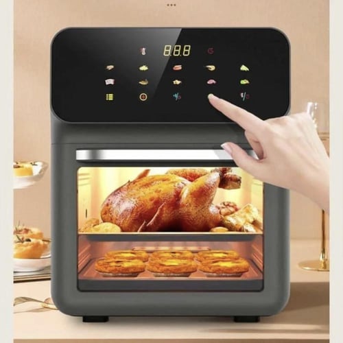 مقلاة هوائية من DENX بقوة 1350 واط، وسعة 12 لتر