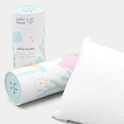 عرض مخدتين من سكون بتقنية الفوم المجزأ