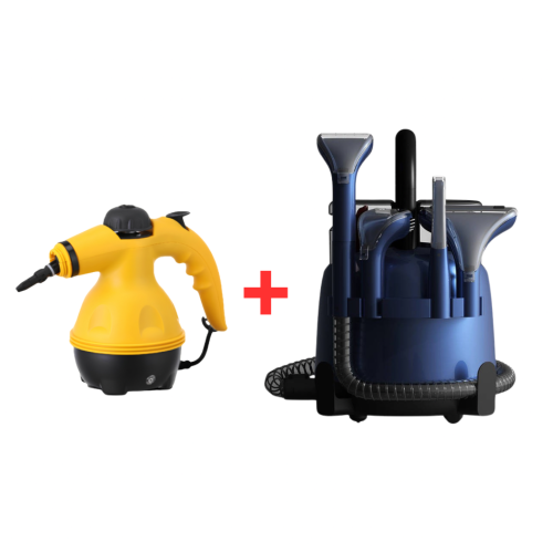 بكج جهاز التنظيف بالبخار مع مكنسة غسيل السجاد والك...