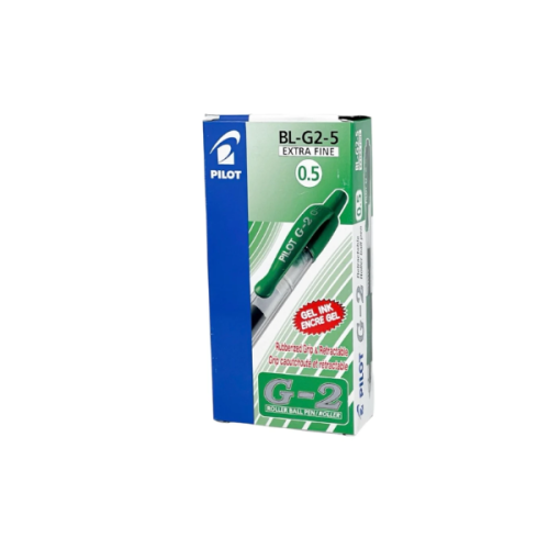 كرتون 12-قلم حبر جل بايلوت G2-5 أخضر 0.5 ملم