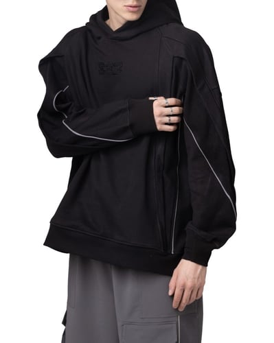 Hoodie with sleeve details