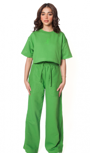 Back printed T-shirt & pants set