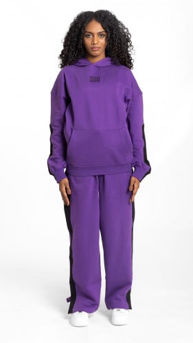 طقم هودي بنفسجي تصميم لاين