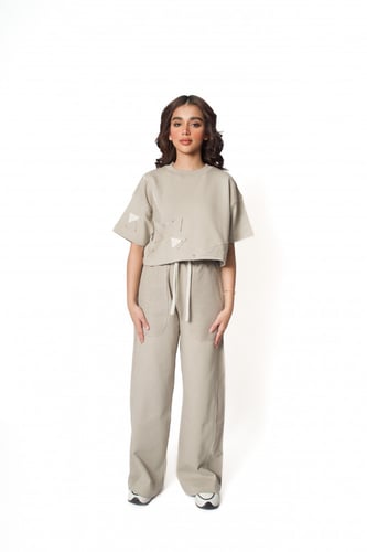 Triangle embroidered T-shirt