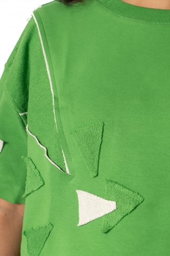 Triangle embroidered T-shirt