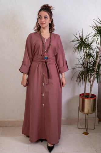 ثوب لينن عودي فاتح