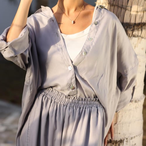 طقم بارد وناعم بنفسجي فاتح