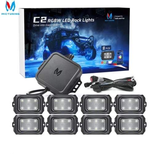 اضاءه 8قطع بعدة اللوان التحكم عن طريق البلوتوث