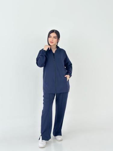 جاكيت طبي Navy Blue مع سكراب