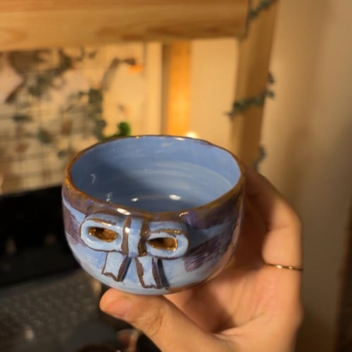 Blue & bronze