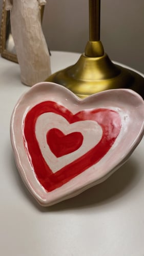 pink & red , hearts coaster !