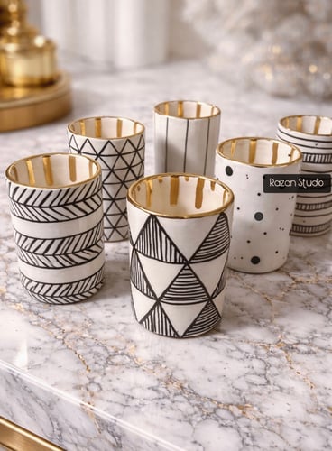 مجموعة خط و ذهب - 6 قطع