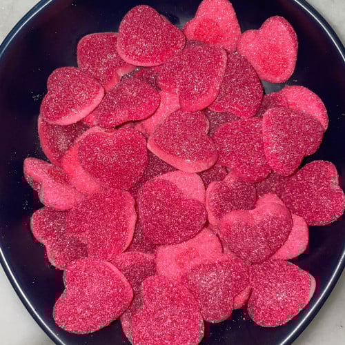 القلوب الورديه 100 جرام