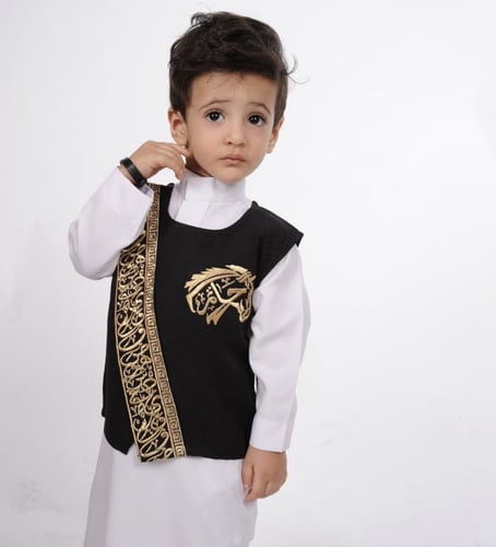 سديري اسود كلفه ذهبي