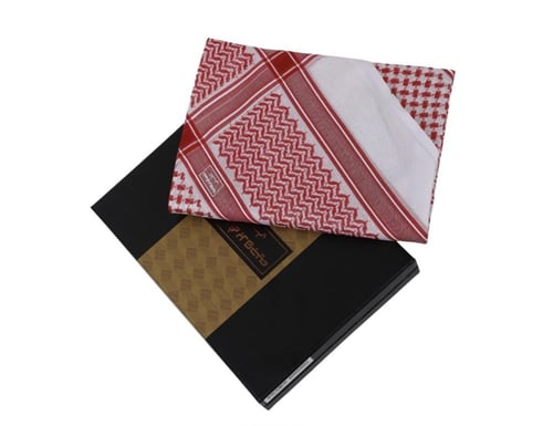 شماغ بروجيه رجالي أحمر زئبقي