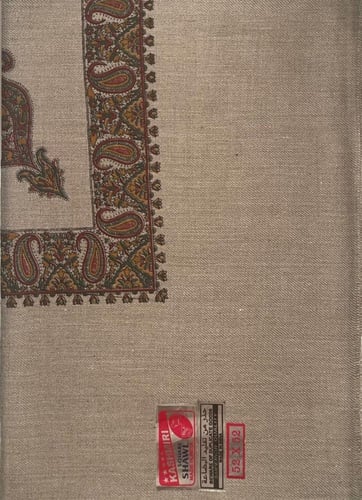 غترة شال كشميري هندي رمادي فاتح