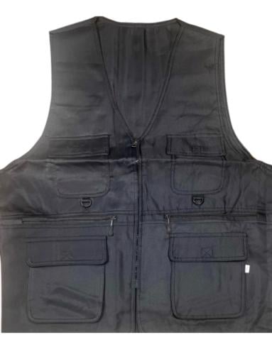 سترة صيد رياضية 6 جيوب اسود