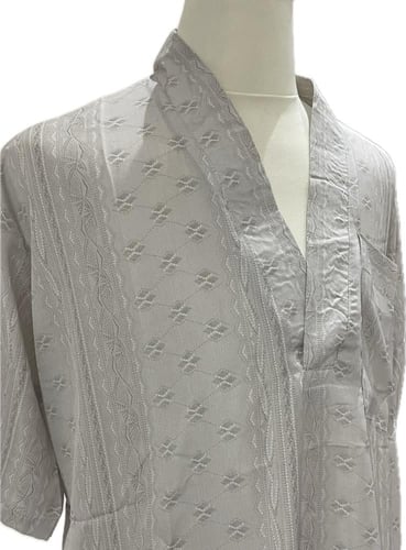 ثوب نوم سبعة مشجر - الرمادي مع اللؤلؤي الأنيق