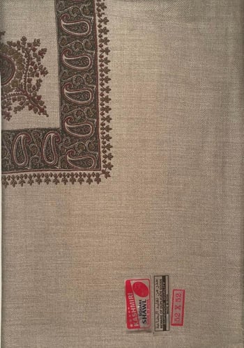 غترة شال كشميري هندي رمادي فاتح