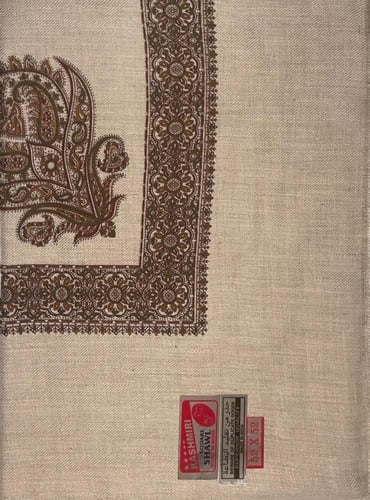 غترة شال كشميري ماركة أبو خروف – لون بيج رملي فاخر...