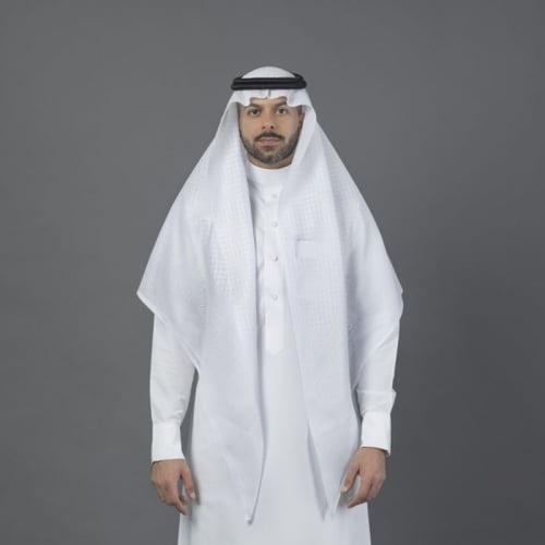 شماغ البسام البصمة البيضاء انجليزي