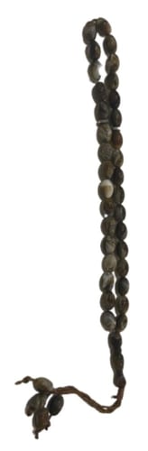 سبحة حجر صناعي بلون العقيق اليماني المشكل