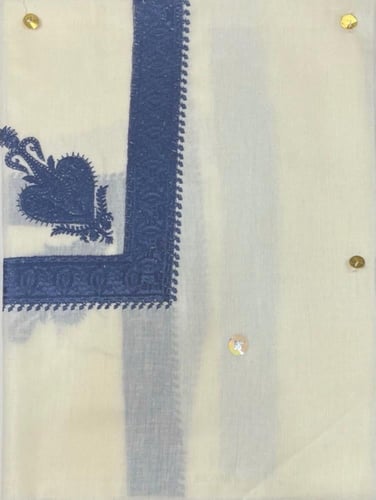 غترة شال كشميرية سكري مطرزة بخياطة فاخرة