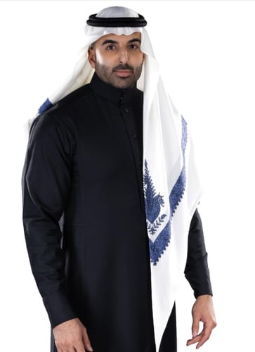 غترة بروجيه مطرز